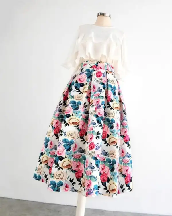Textured Carry High Waist Skirt
