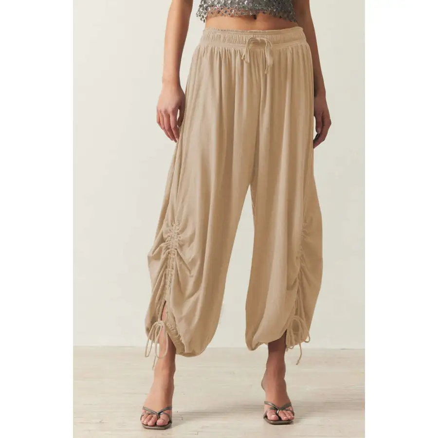 Drawstring Ruched Pants