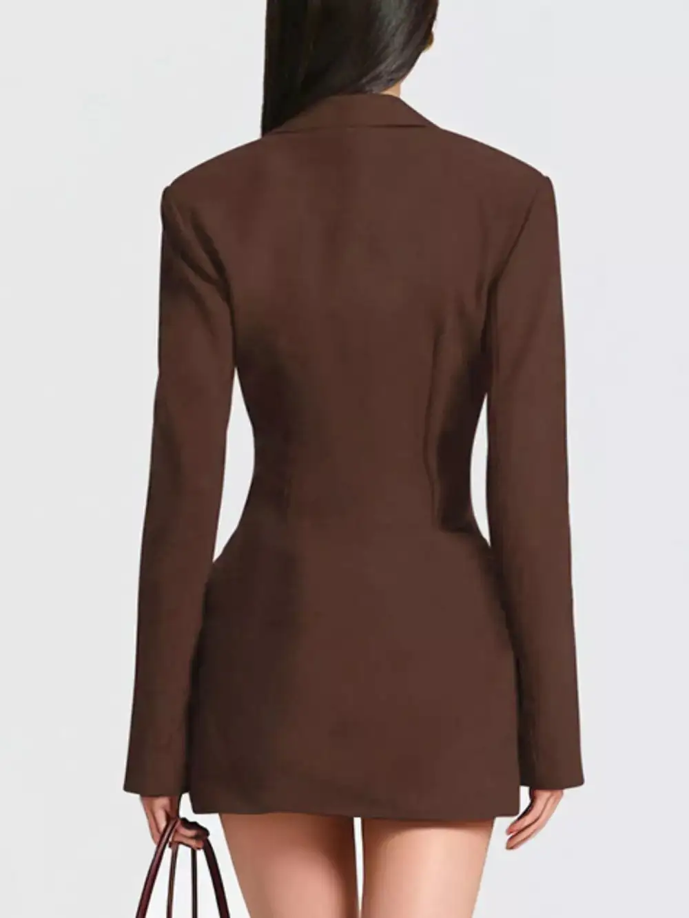 Balanced Detail Long Sleeve Mini Dress