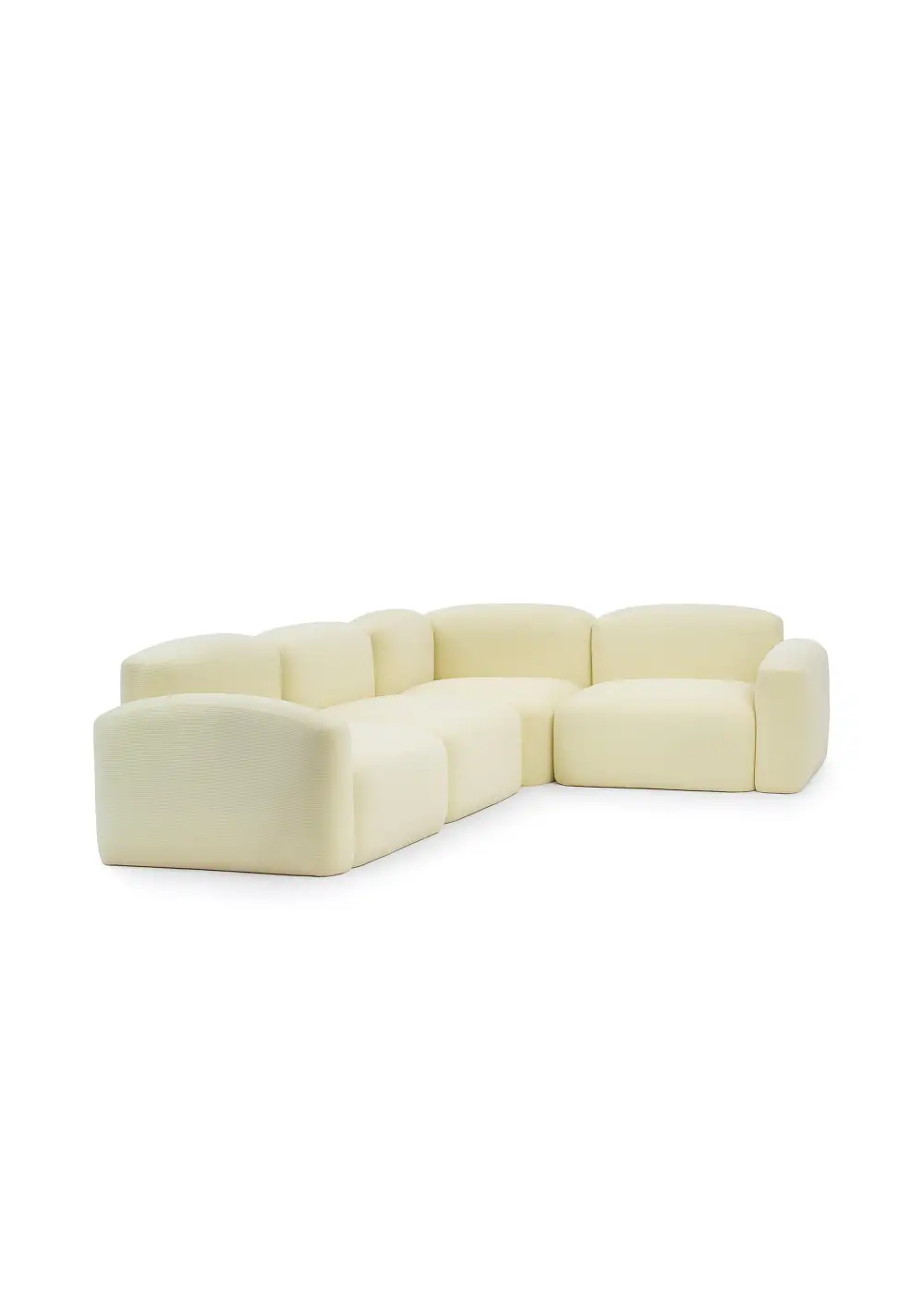 Curved Velvet Upholstered Sofa