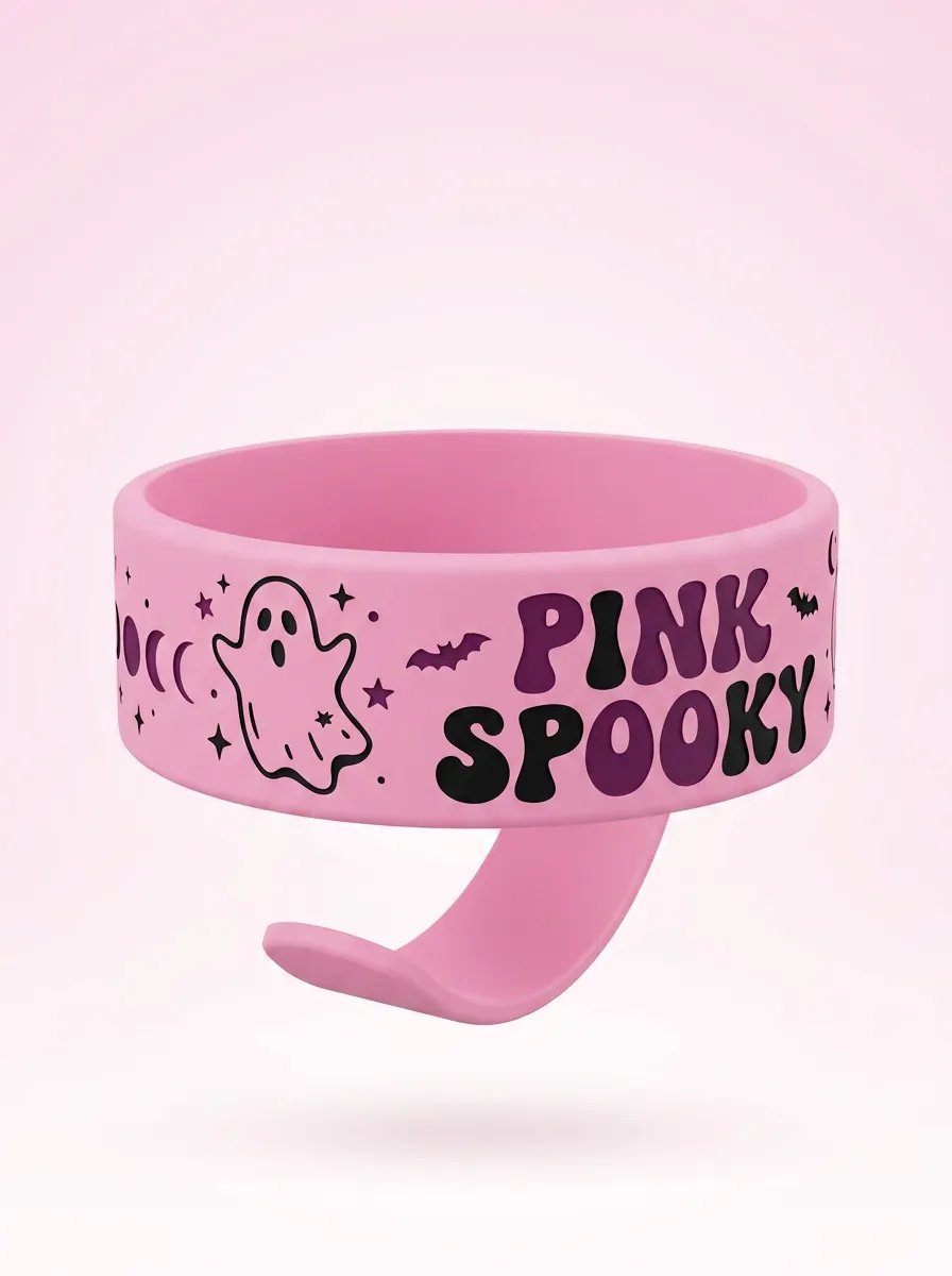 Ghost Moon Bat Halloween Graphic Wristband