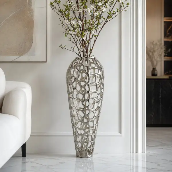 Openwork Aluminum Vase