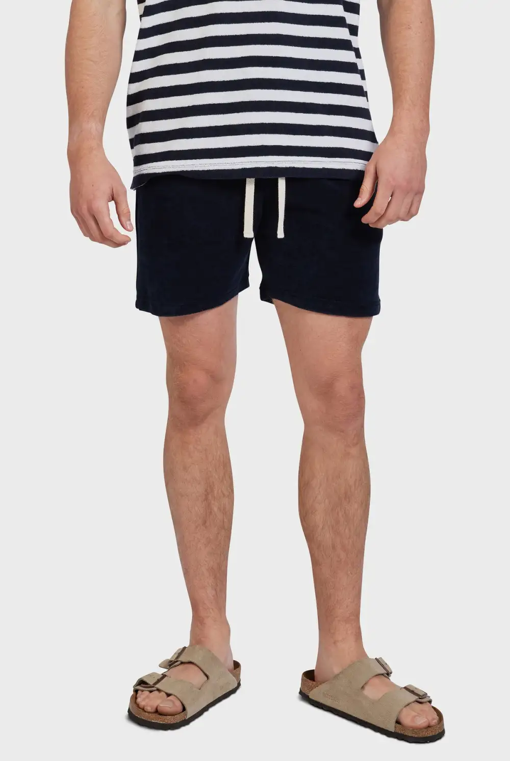 Lightweight Terry Lined Drawstring Beach Shorts