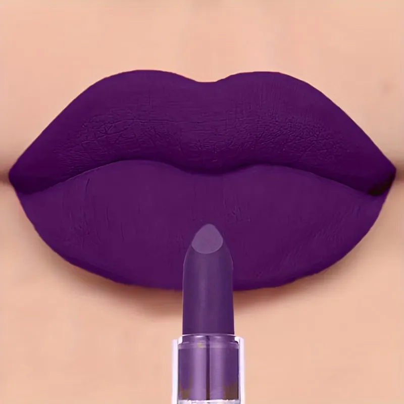 Matte Deep Purple Lipstick