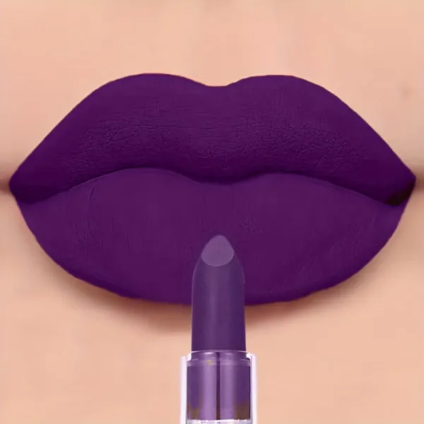 Matte Deep Purple Lipstick