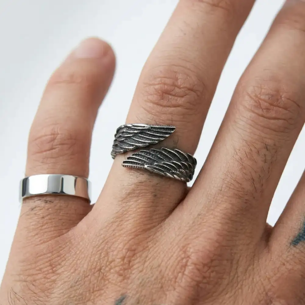 Men's Angel Wing Ring