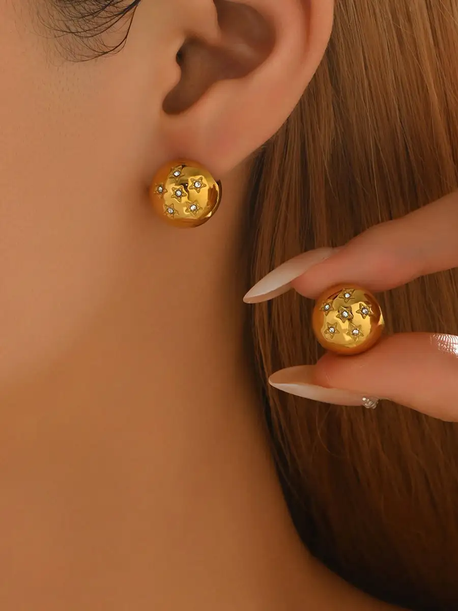 Delicate Sunburst Accent Earrings