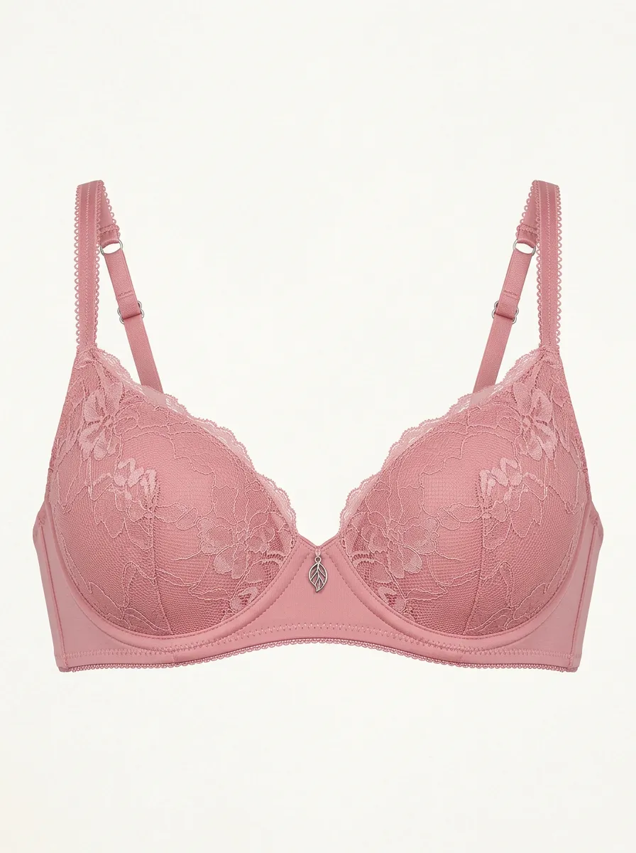Soft-Look Lace Floral Look Women's Bra