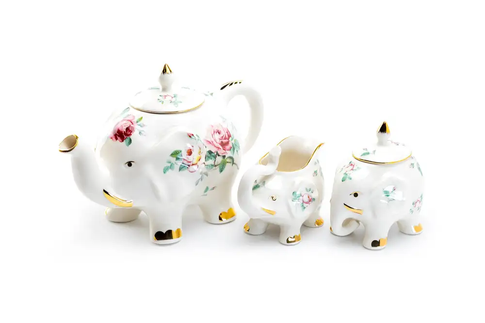 Rose Elephant Porcelain Tea Set