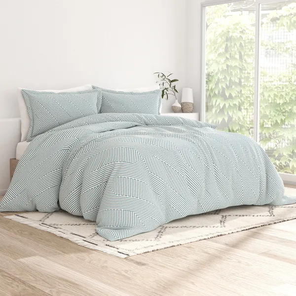 Modern Diagonal Pattern Duvet Cover Set