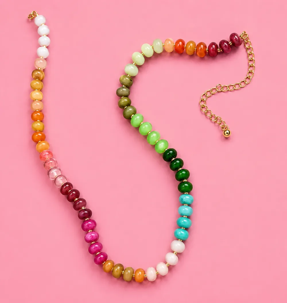 Mixed Stone Bead Necklace