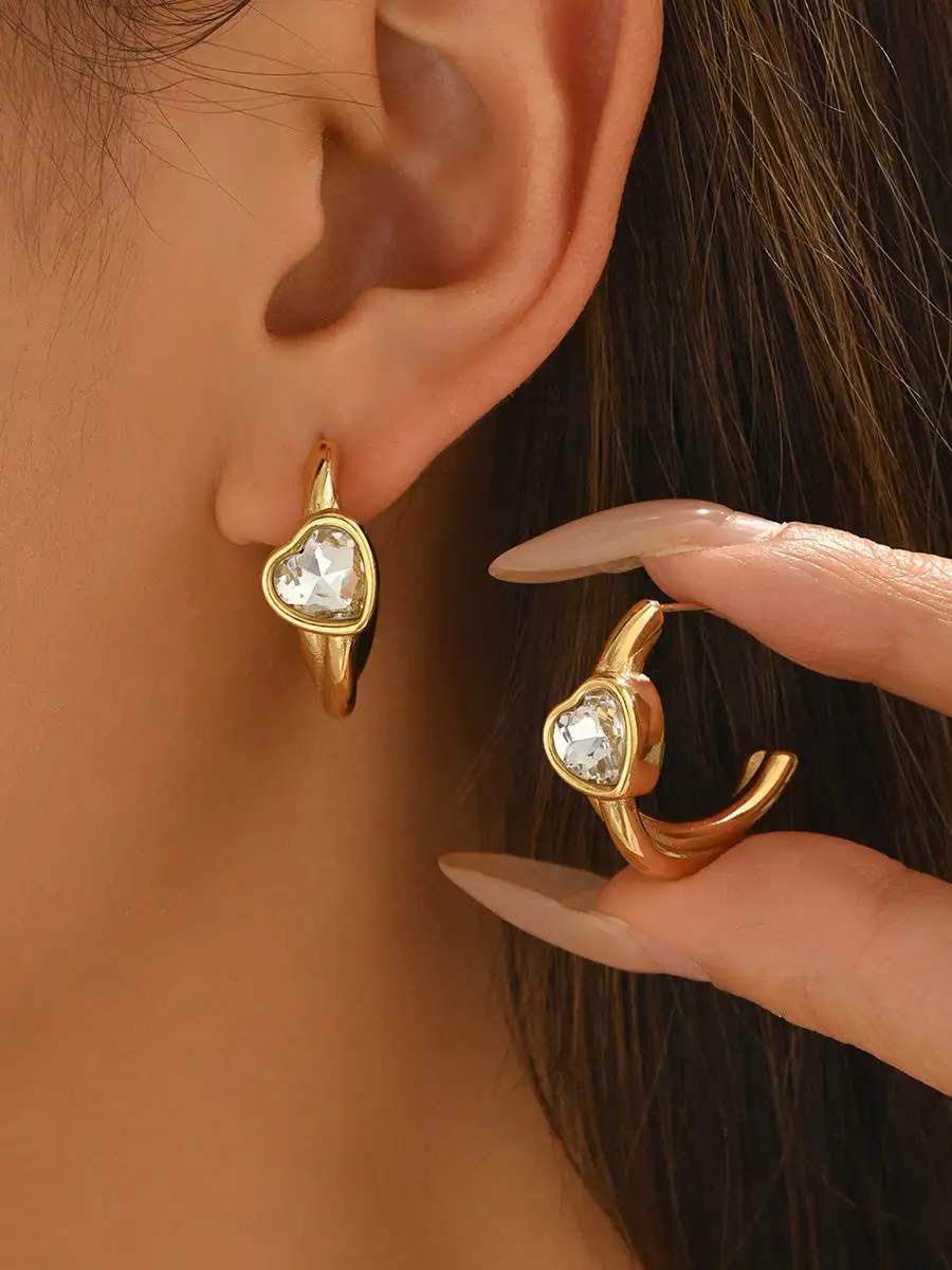 Heart Accent Earrings