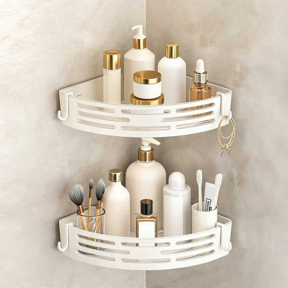 2-Tier Bathroom Corner Shelf
