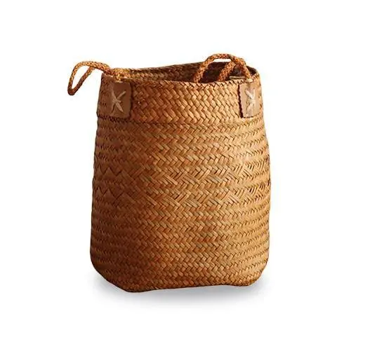 Lightweight Woven Seagrass Laundry Basket