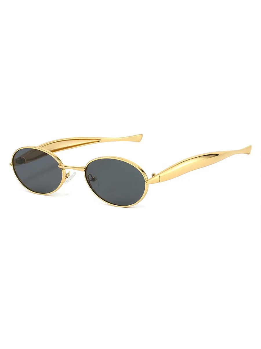 Olive Small Round-Frame Sunglasses