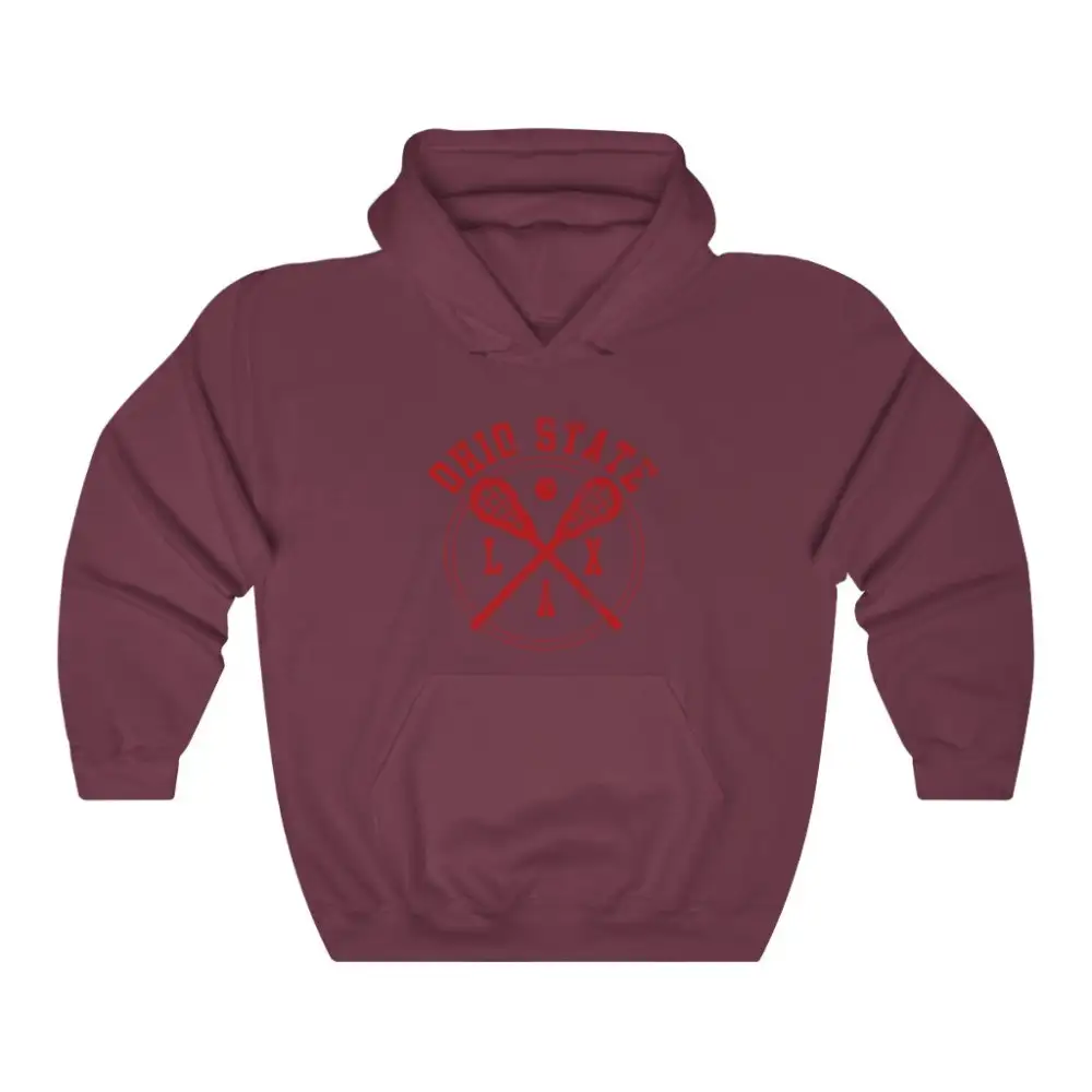 Vintage Badge Lacrosse Graphic Pullover Hoodie