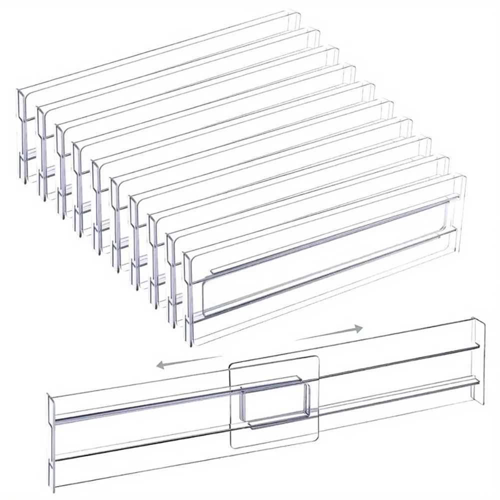 2 Pcs Drawer Organizer Divider