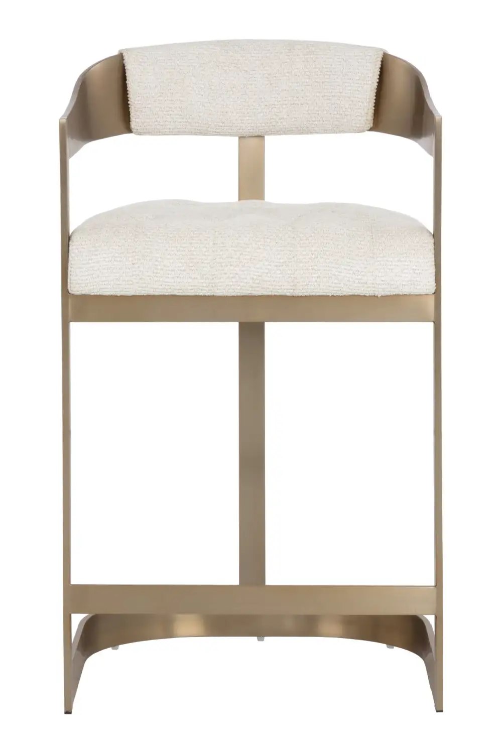 Modern Brass-Frame Counter Stool