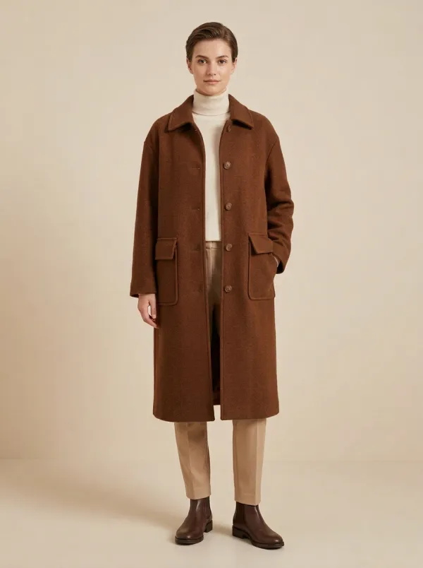 Textured Wool Outerwear Coat