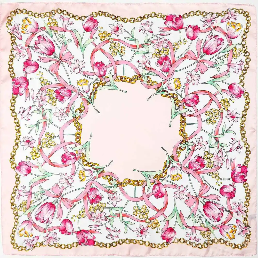 Floral Chain Border Scarf