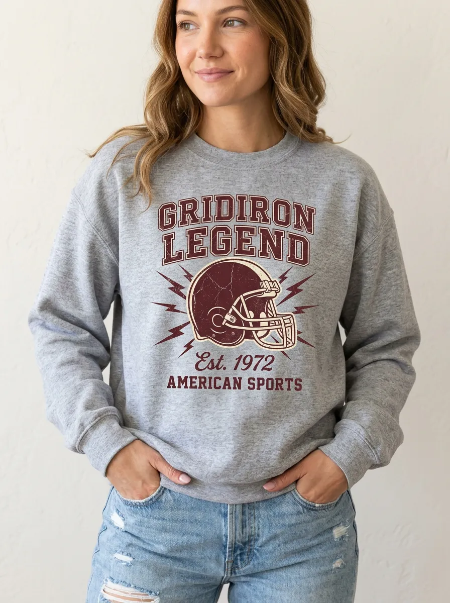 Unisex Gridiron Legend Football Helmet Est Printed Sweatshirt