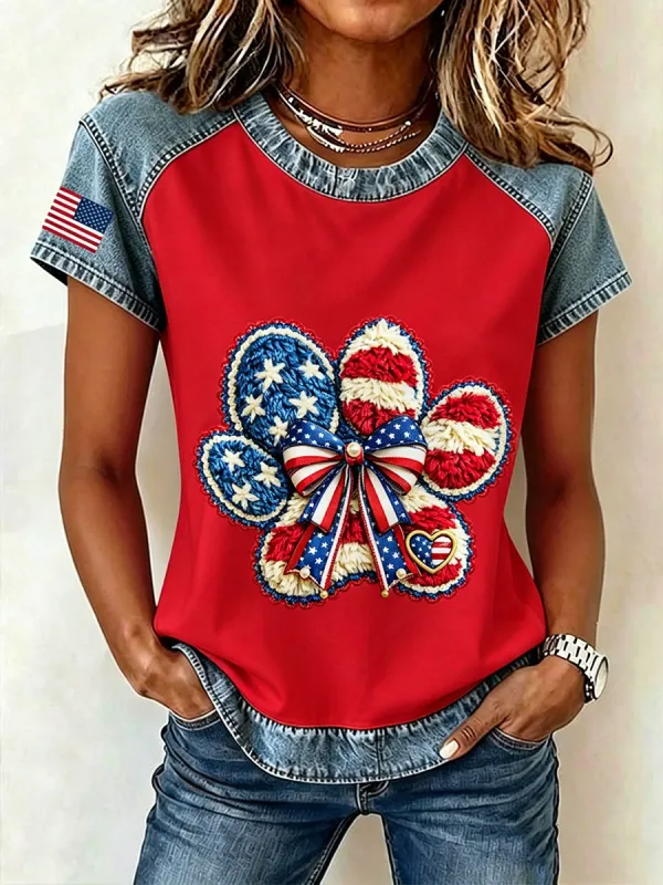 Women's 250th Anniversary Dog Paw T-Shirt