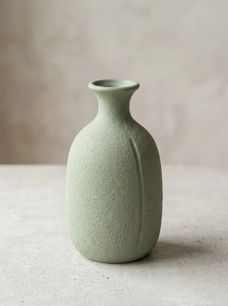 Calm Minimalist Textured Ceramic Table Vase