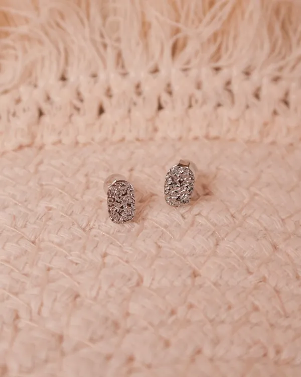 Oval Egg Drop Earrings