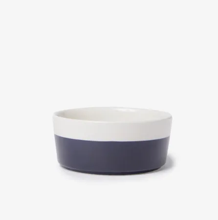 Ringed Ceramic Dog Bowl