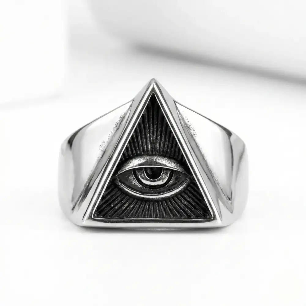 Men's Modern Pyramid Eye Ring