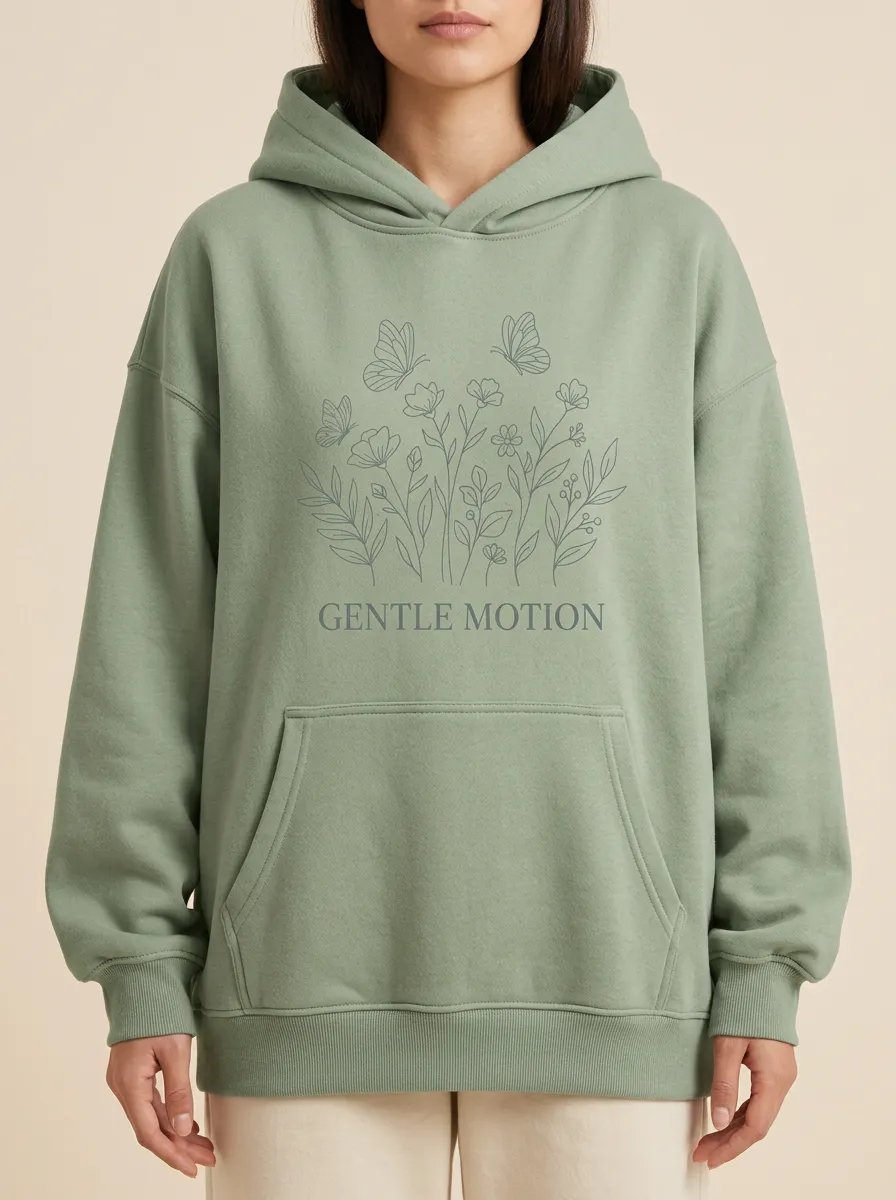 Nature Butterfly Floral Gentle Motion Hoodie