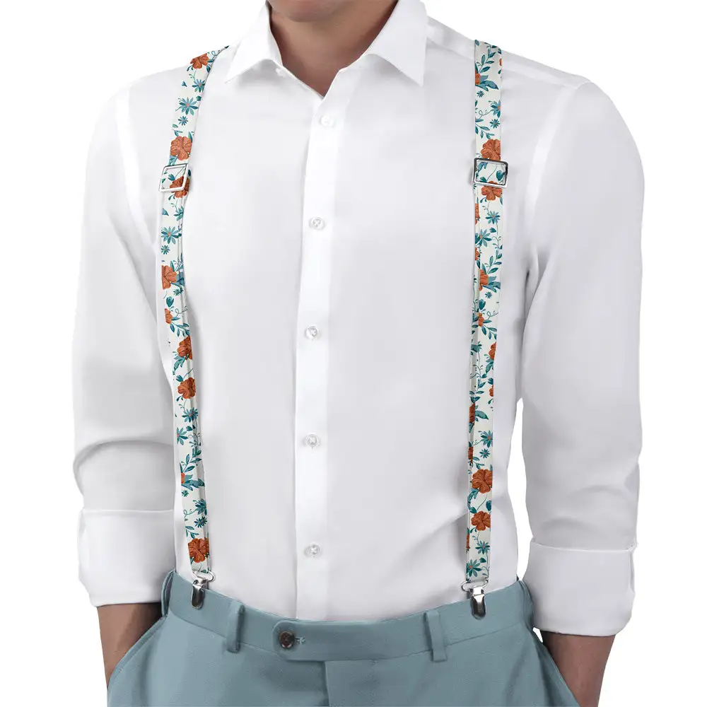 Impatiens Floral Pattern Suspenders