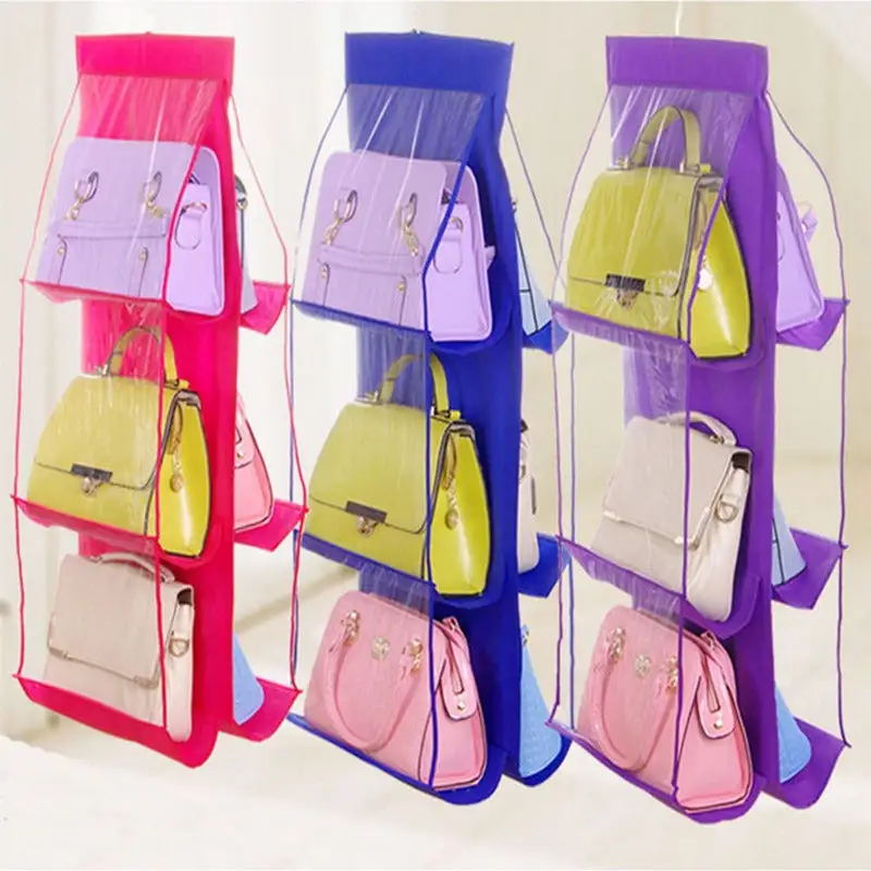 Visible Pocket Handbag Closet Organizer