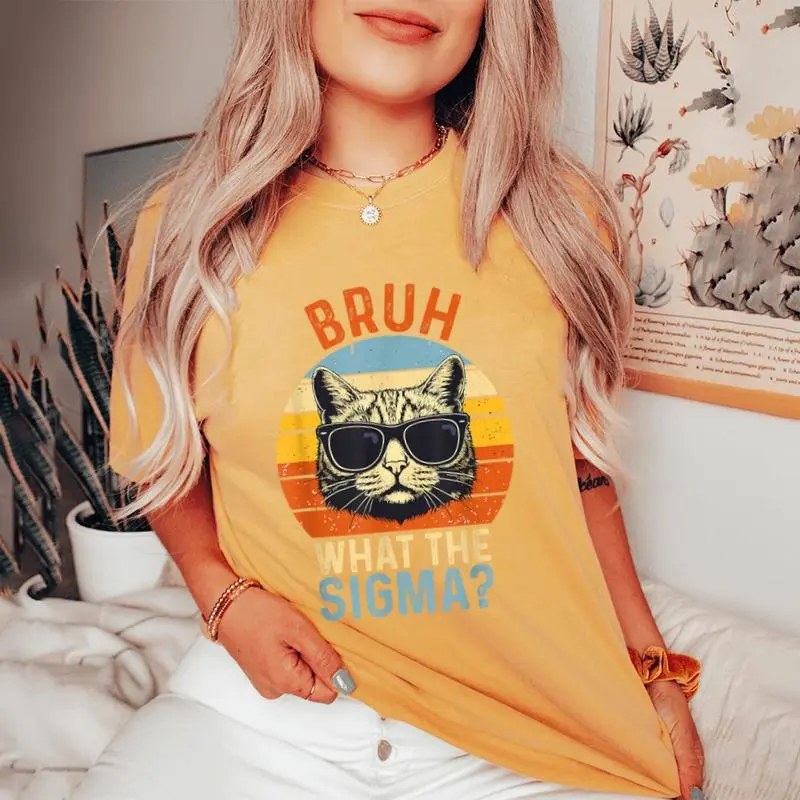 What The Sigma Bruh Saying Adult Sarcastic Meme Quote Women's Oversized Comfort T-Shirt