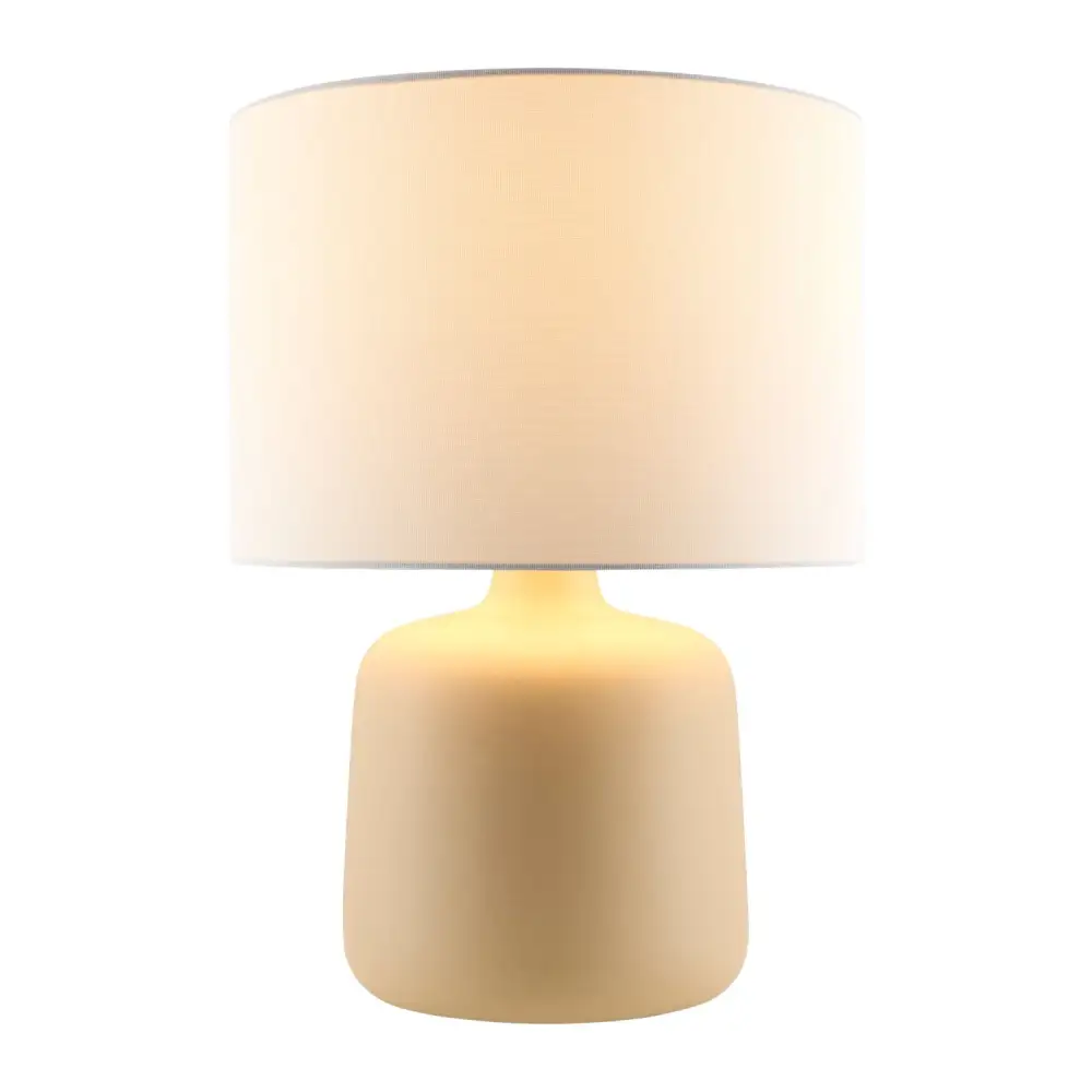 Modern Ceramic Jute Stone Table Lamp