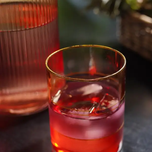 Orange Layered Drinking Glass Set
