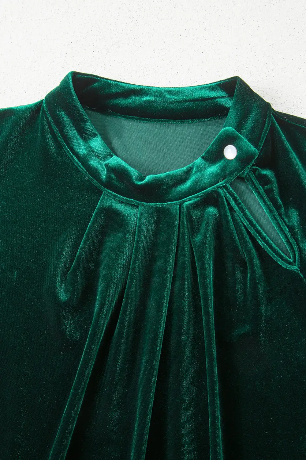 Button Front Long Sleeve Asymmetric Hem Blouse
