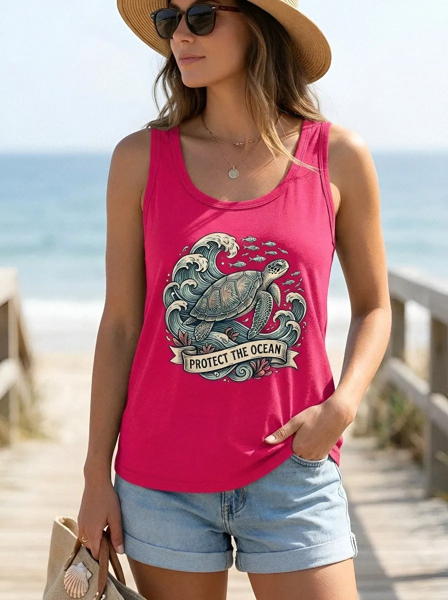 Ocean Lover Sea Tank Top Minimal