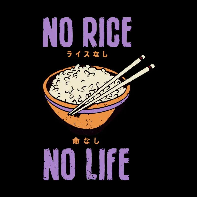 Men's Humorous Rice-Themed Print Hoodie