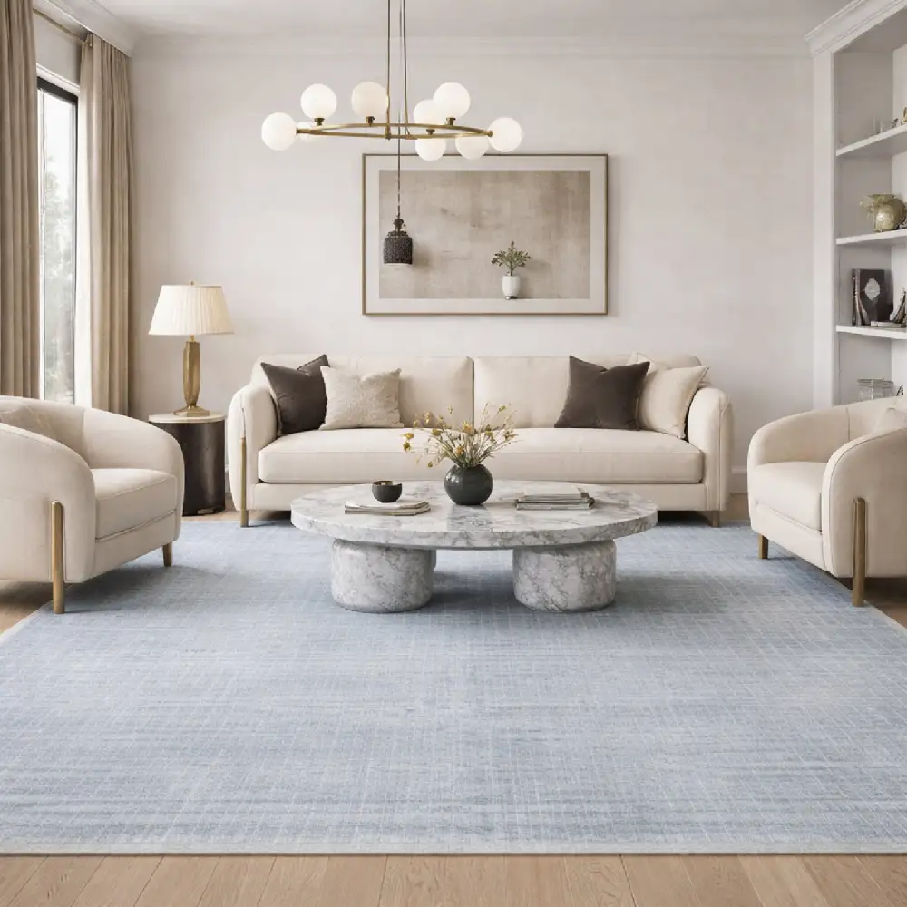 Hand-Loomed Square Pattern Carpet