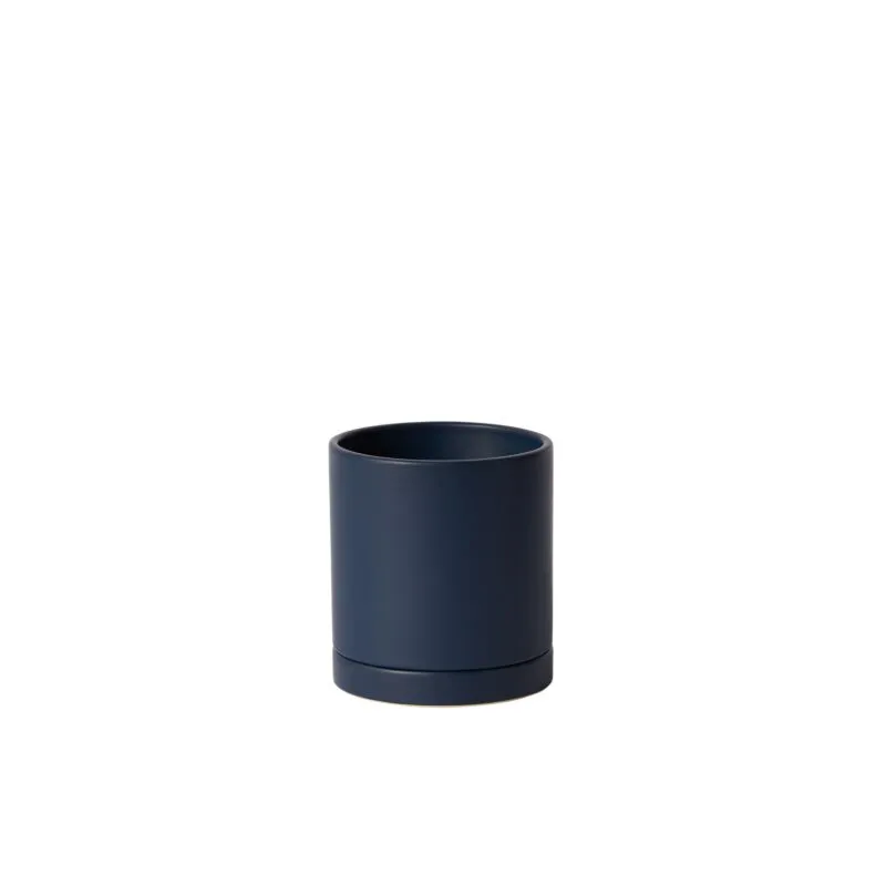 Glazed Ceramic Pot With Saucer