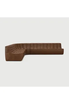 Soft-Form Modular Leather Sofa