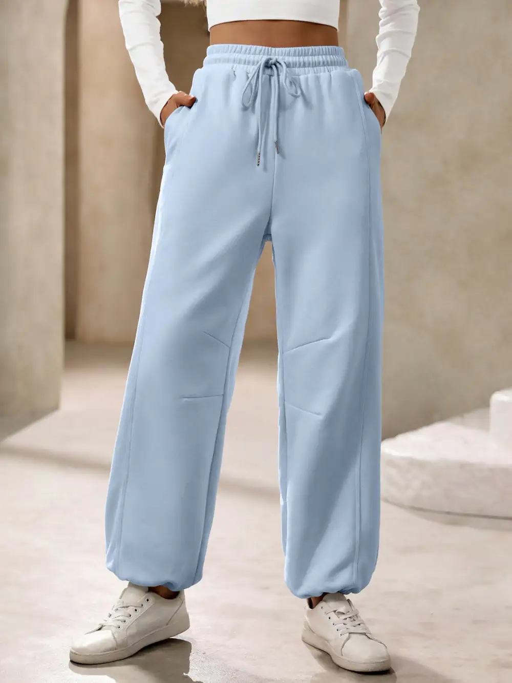 Drawstring Pocket Jogger Pants