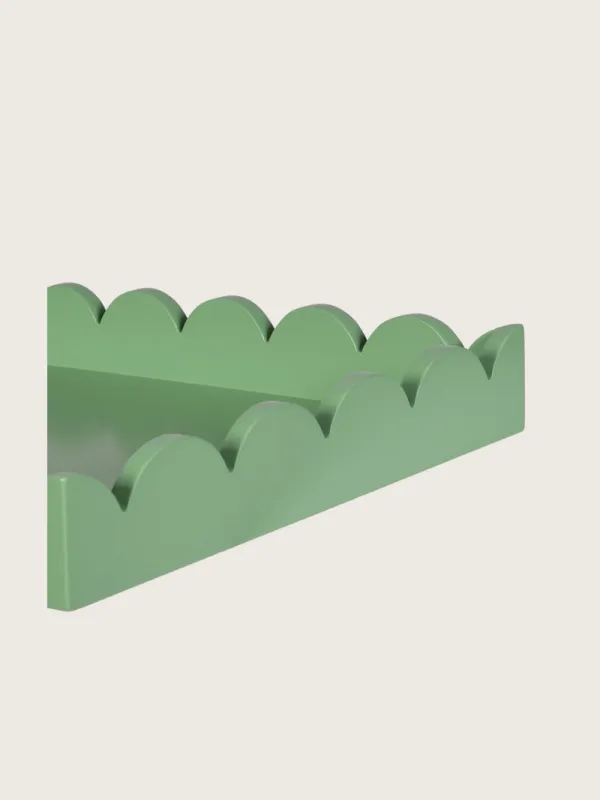 Refined Rectangular Tray with Scallop Edges