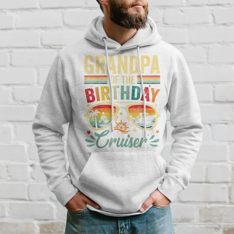 Grandpa Of The Birthday Cruiser Sunglasses Cruise Vintage Hoodie