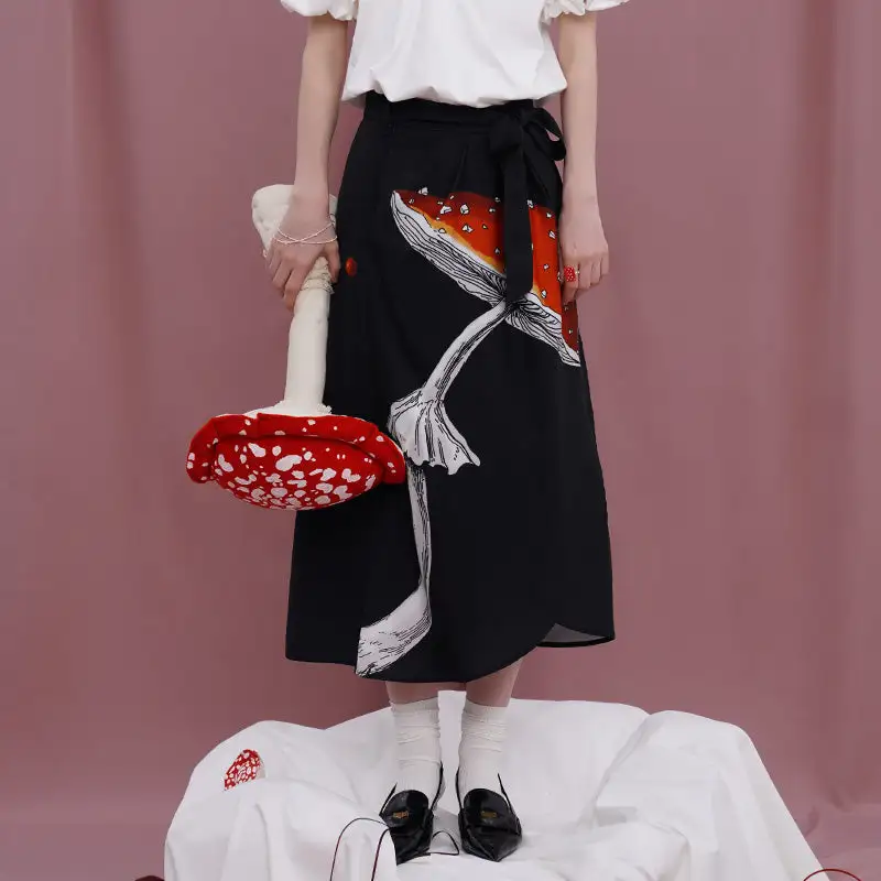 Mushroom Motif Skirt