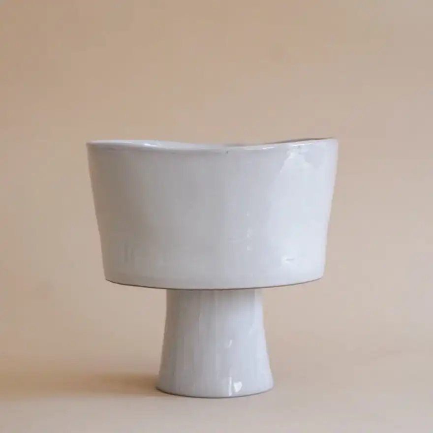 Sculptural Footed Serving Bowl