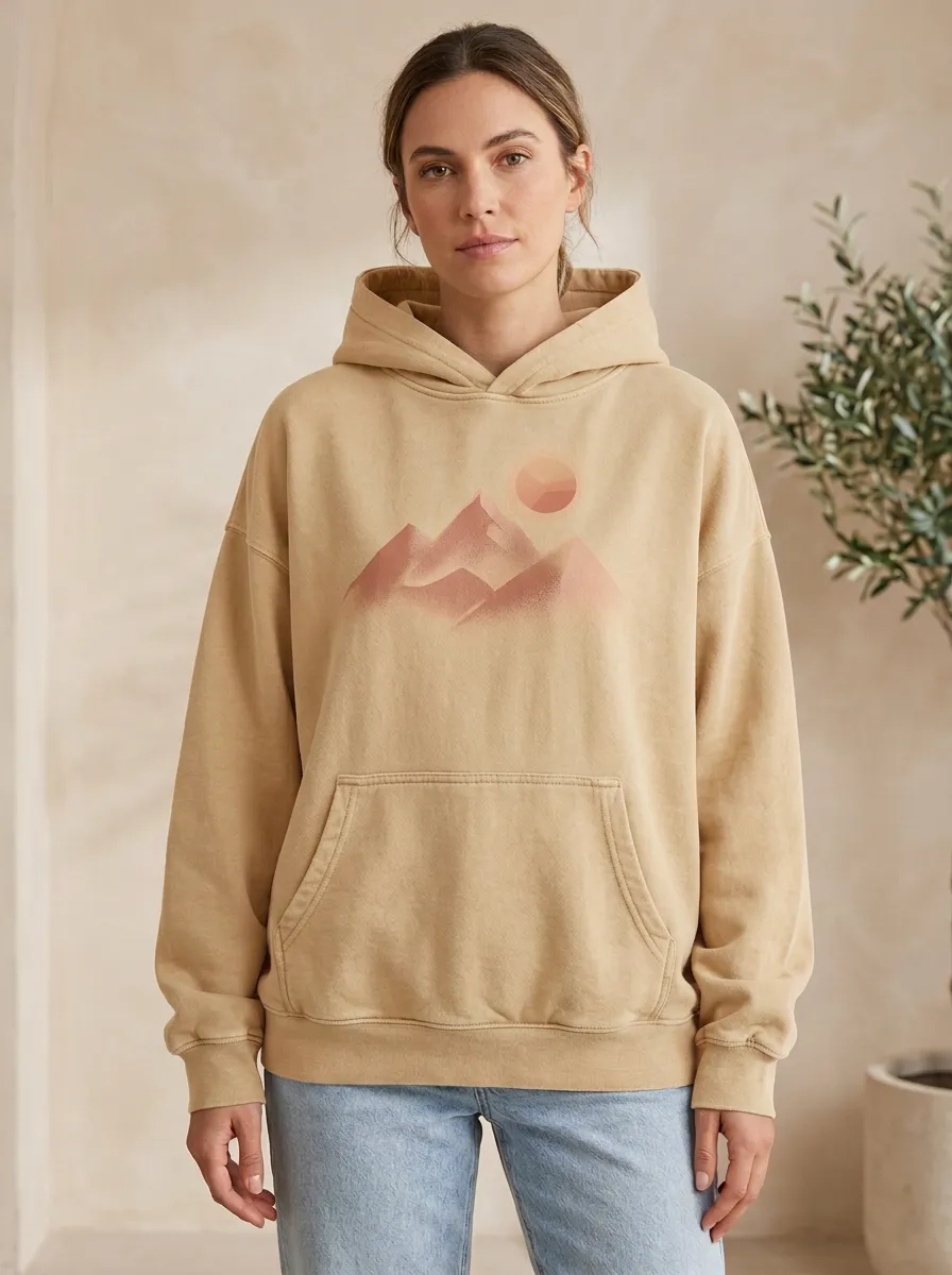 Relaxed Nature Mountain Sunset Hoodie
