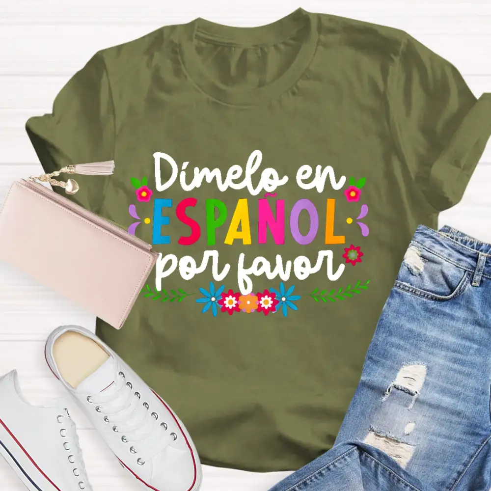 Favor Colorful Flowers Teacher T-Shirt