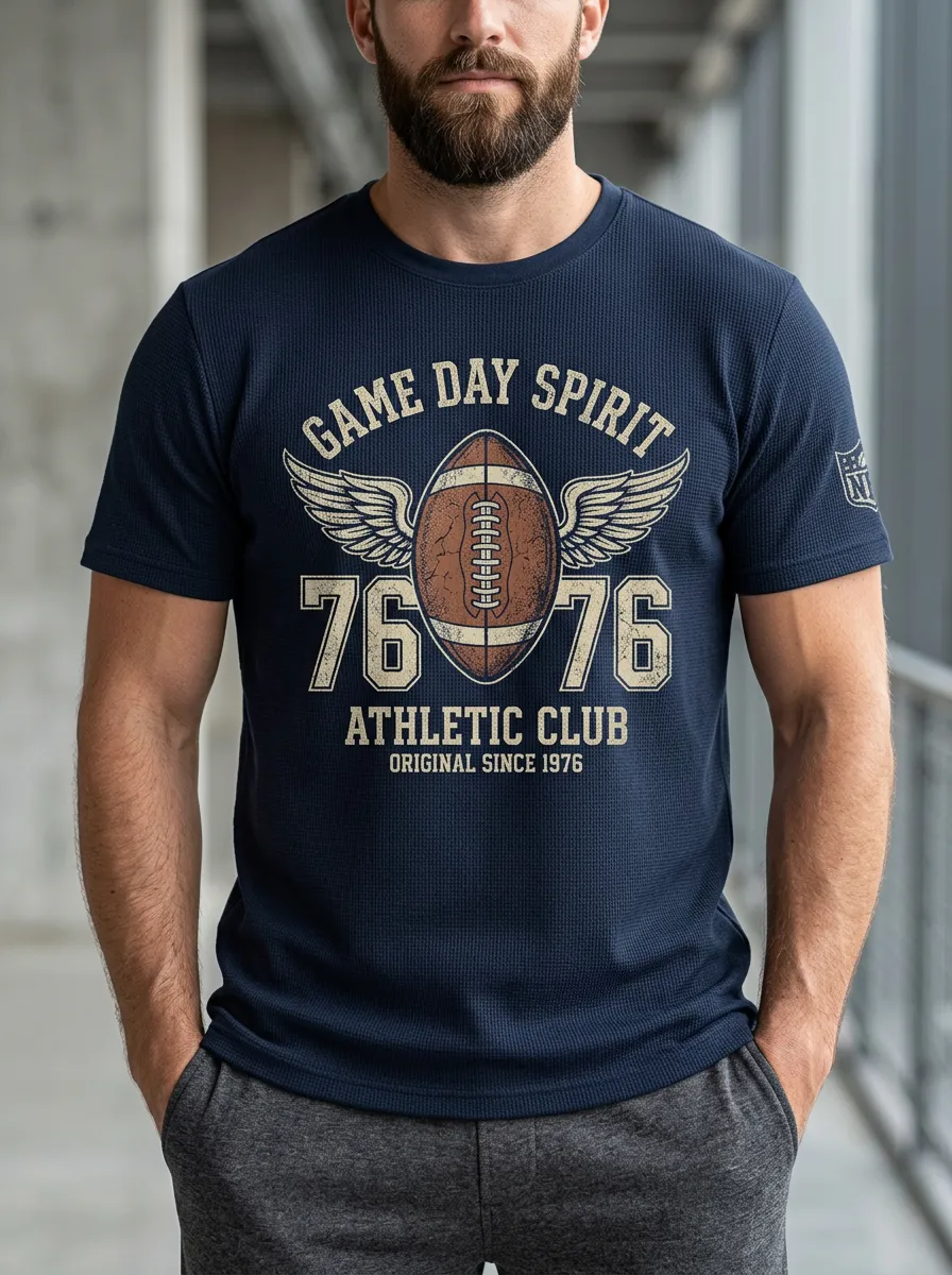Men's Classic Gridiron Winged Ball T-Shirt